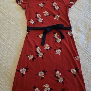 Tommy Hilfiger Red and Navy Blue Floral Dress